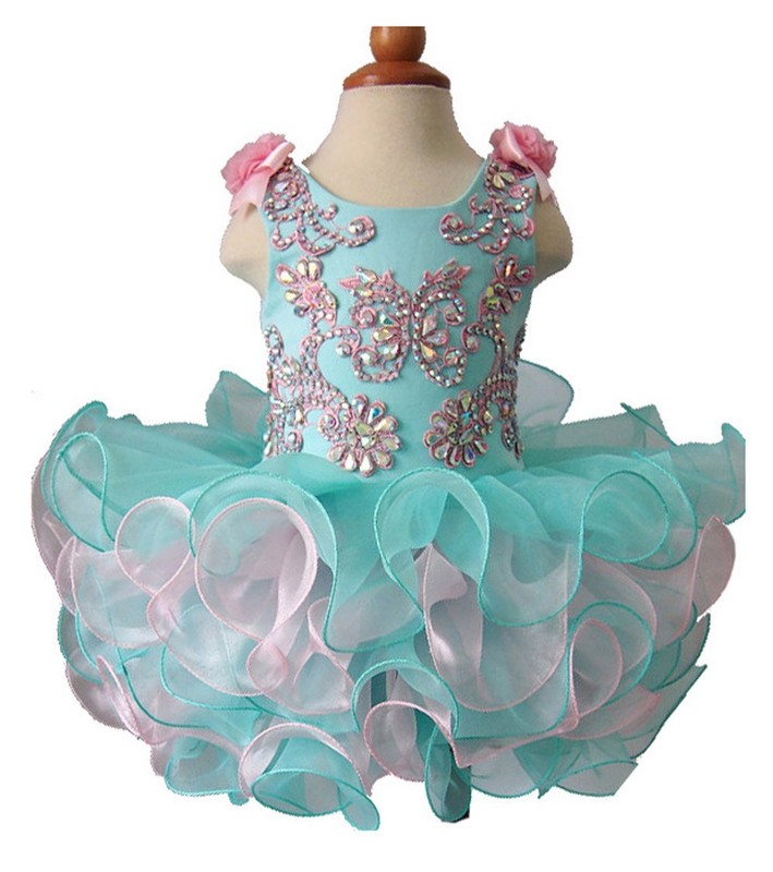 Jenniferwu Baby Girl Pageant Dress Handmade Beaded Dresses 9-12M