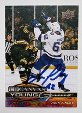 JACK FINLEY SIGNED YOUNG GUNS CANVAS ROOKIE AUTOGRAPH TAMPA BAY LIGHTNING