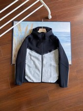 Men  s Nike Tech Fleece Black Grey Hoodie size L