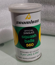 SEAMLESS OFFICIAL SINGLES SQUASH BALLS 560 NOS sealed with can wear