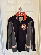 Old Time Hockey Original Six NHL Pullover Mens Med Embroidered Patches On Back