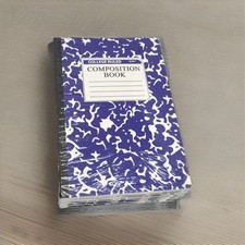 Lot of 10 Dark Purple Color Thin Composition Book College Ruled 7/20" 30 Sheets