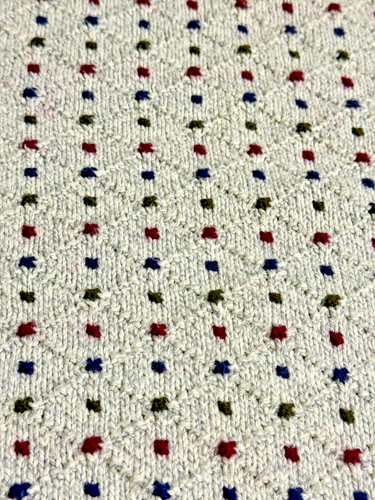 Vintage Authentic Issue 90 Mens Polka Dot Sweater Off White Size XL - Picture 3 of 4
