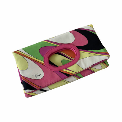 バッグ Emilio Pucci pouch/clutch Emilio Pucci Foldover Satin Clutch | eBay