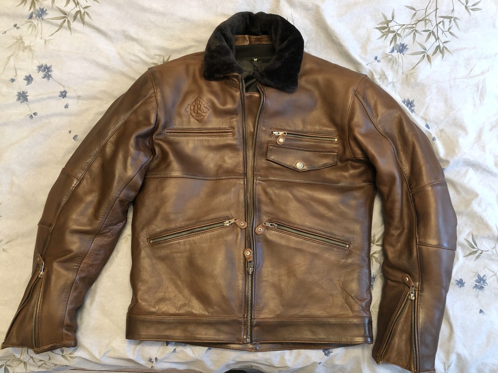 Blouson cuir moto marron vintage veste homme Ride and Son Overland M