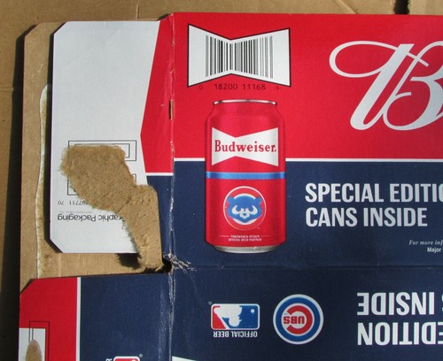 Budweiser Chicago Cubs Limited Edition Summer 2019 Beer 24 Can Carton Cardboard - Picture 3 of 4