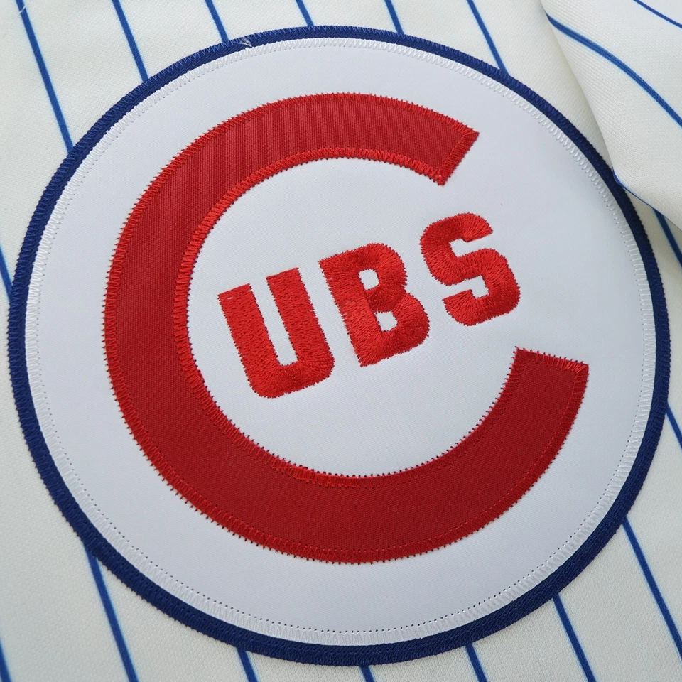 Camiseta Ernie Banks 1969 Chicago Cubs marfil Cooperstown local con parche número 100 de la MLB Foto 3 de 4