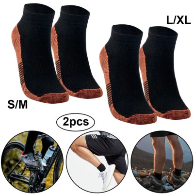 2Pcs Compression Ankle Support Socks Plantar Fasciitis Foot Arch Pain Relief