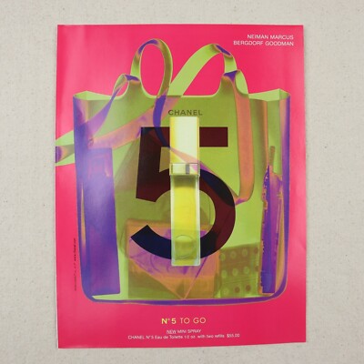 Chanel No 5 Perfume Print Ad Vintage 2000 Paper Magazine Clipping 90s Fashion