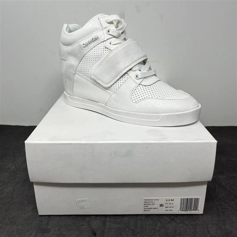 Calvin Klein Mujer Frances Eco Suave Moda Tenis Blanco 5.5W (Mediano) Foto 2 de 4
