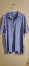 PETER MILLAR Summer Comfort L Large Polo Golf Mens Shirt Blue - RR Logo 