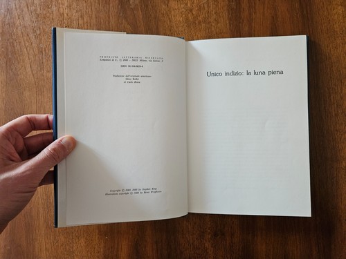 Stephen King - Unico indizio la luna piena - Longanesi - Prima Edizione 1986 - Foto 15 di 21