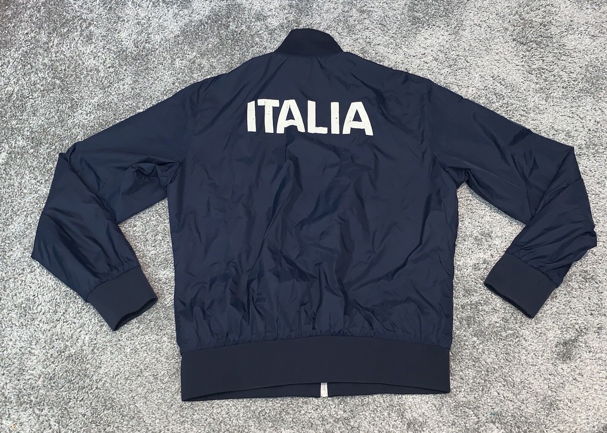 90s VINTAGE KAPPA ITALIA EMBROIDERED JACKET REVERSIBLE BLUE WHITE