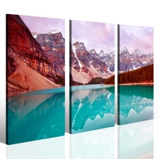Mountain Liking Landscape Canvas Prints Home Art Lake Design