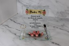 Antique Vintage Desktop Clear Glass Ink Pen Holder - Madre 1