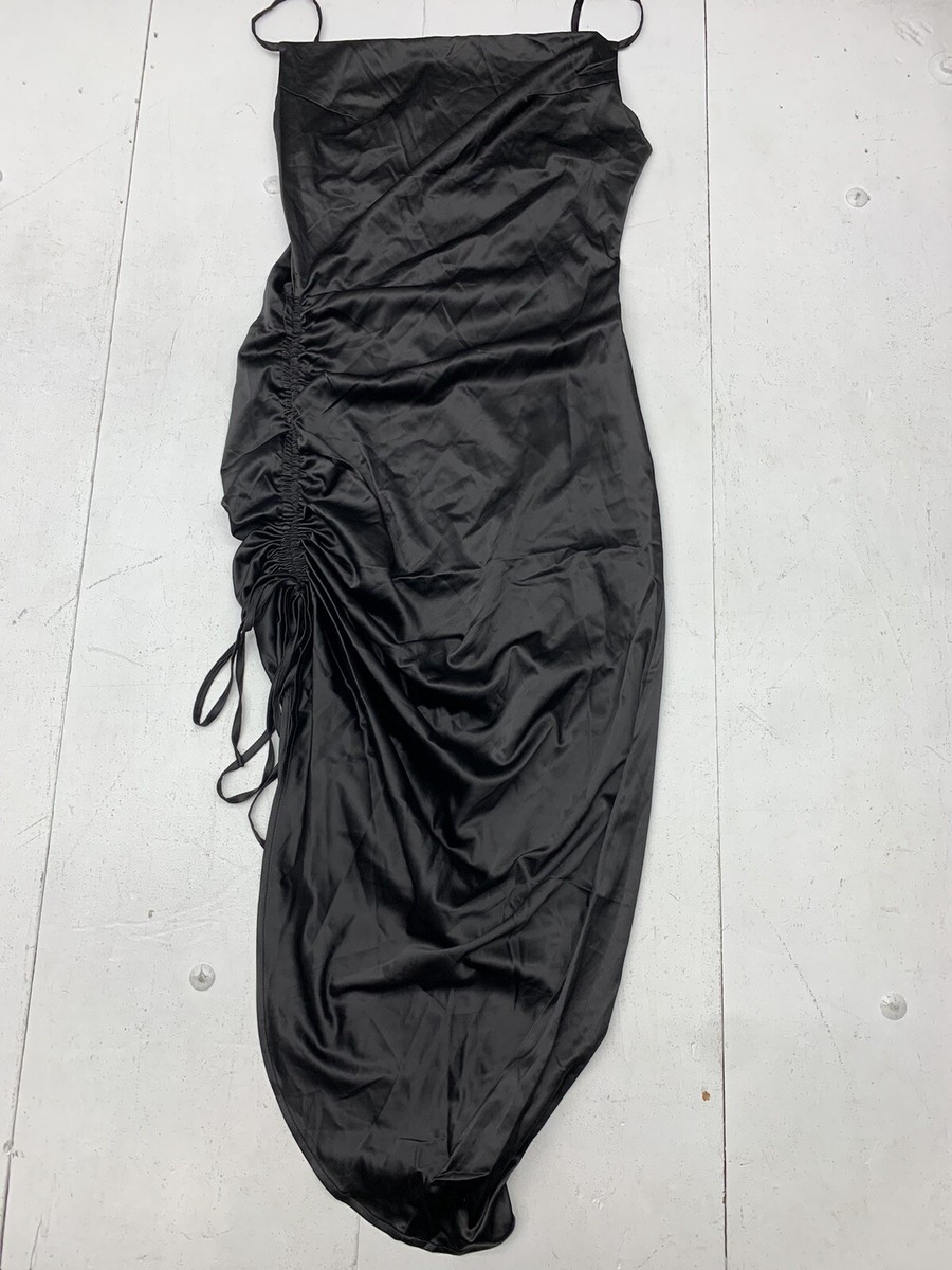 blue dress for baby girl Side Scrunch Dress-Black – Samira's Closet main image 0