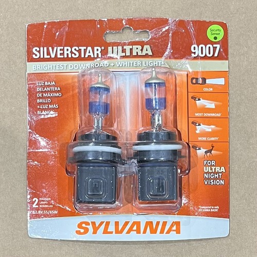 SYLVANIA 9007 SilverStar Ultra High Performance Halogen Headlight 2 Bulbs - Picture 2 of 13