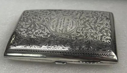 1906 'Docks Football Club' Belfast - Sterling Silver Cigarette Case - 156 Grams - Picture 7 of 15