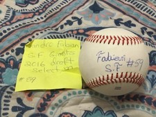 SANDRO FABIAN SIGNED ARIZONA LEAGUE BASEBALL/ SAN FRANCISCO GIANTS 2016 DRAFT PI