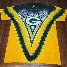 Vintage Y2K NFL Green Bay Packers T Shirt Tie Dye Tee USA 90s Large L