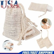 Natural Sisal Soap Bag Soap Saver Net Mesh Exfoliator Foaming Pouch Soft Net US