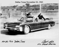 John F Kennedy assassination Stemmons Freeway Clint Hill Signed 8x10 REPRINT 2