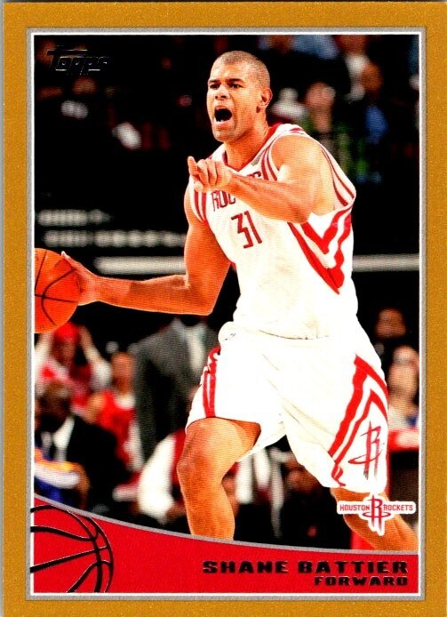 2009-10 Topps Gold Houston Rockets Basketball Card #100 Shane Battier /2009