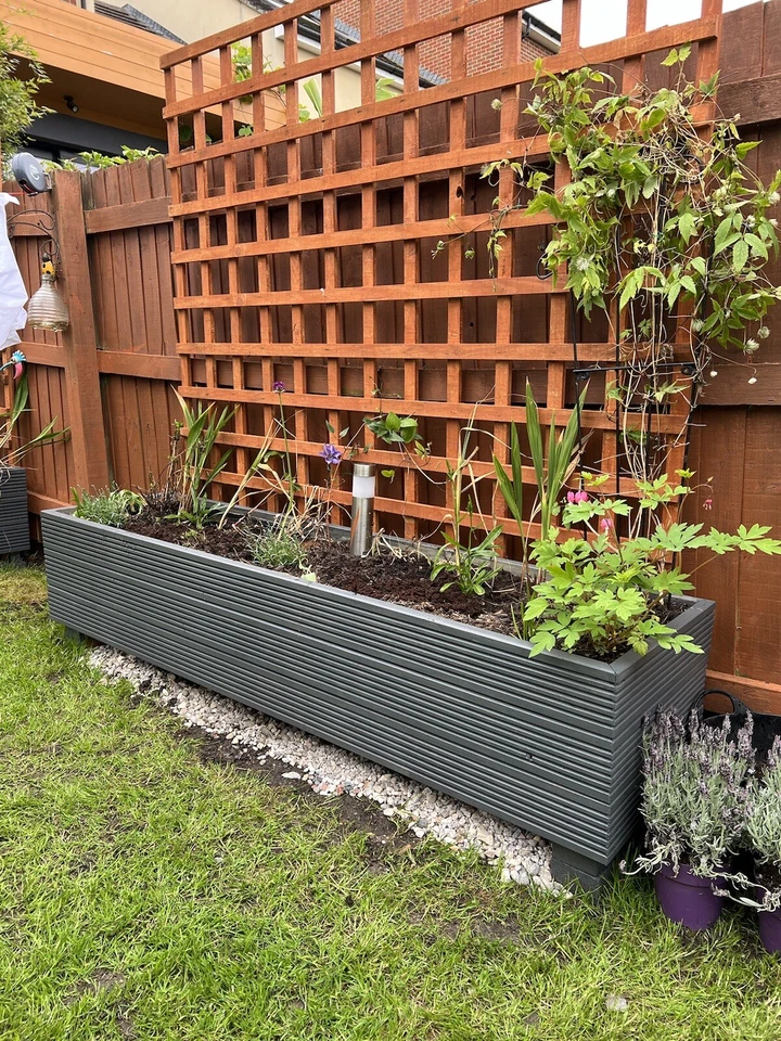 CUSTOM SIZE  Wooden Decking Planter Timber Garden Trough Large PLEASE MESSAGE - Image 3 of 4