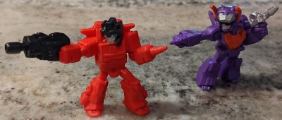Lot of 2 Transformers Tiny Titans Figurines Red Inferno & Kickback