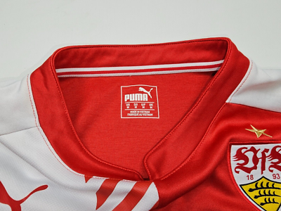 stuttgard jersey puma long shirt red mercedes-benz bank size M | eBay