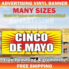 CINCO DE MAYO Advertising Banner Vinyl Sign Poster Event Fiesta mexicana