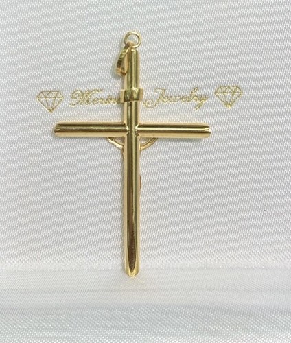 18k Solid Yellow Gold Jesus Cross Charm/ Pendant. 2.42 Grams - 第 4/6 張圖片