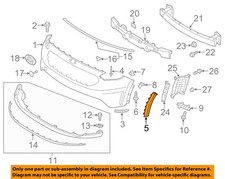 KIA OEM 17-18 Niro Front Bumper Grille Grill-Outer Molding Left 86557G5000