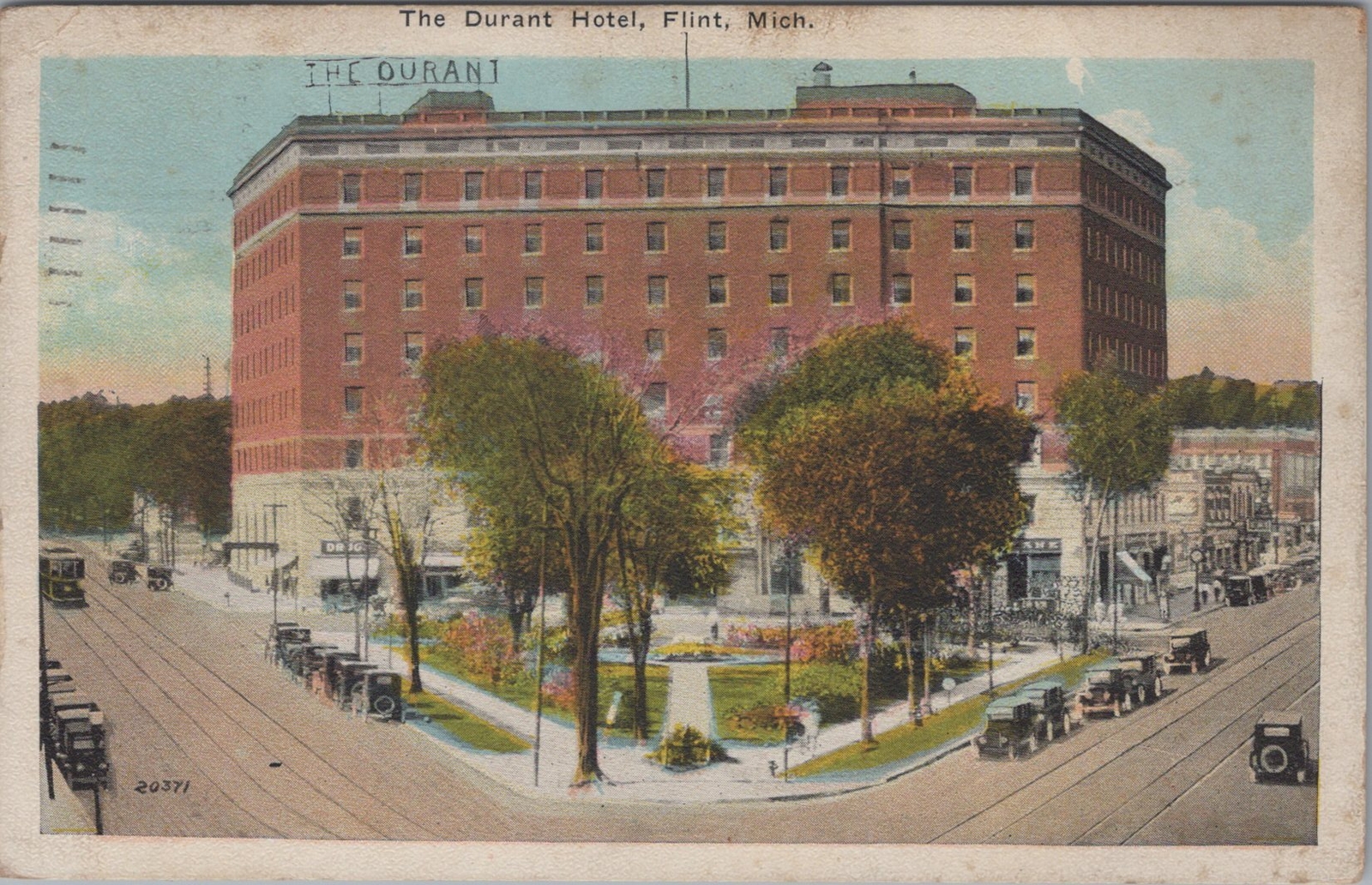 Durant Hotel, Flint Michigan 1929 PM Postcard eBay