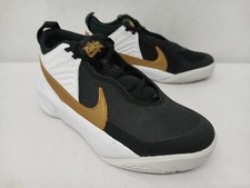 Nike Kids Team Hustle D 10 Basketball Shoes CW6735-002 Black Gold Sz 5