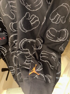 KAWS X JORDAN HOODIE SWEATSHIRT SZ EXTRA LARGE XL 3M BRAND
