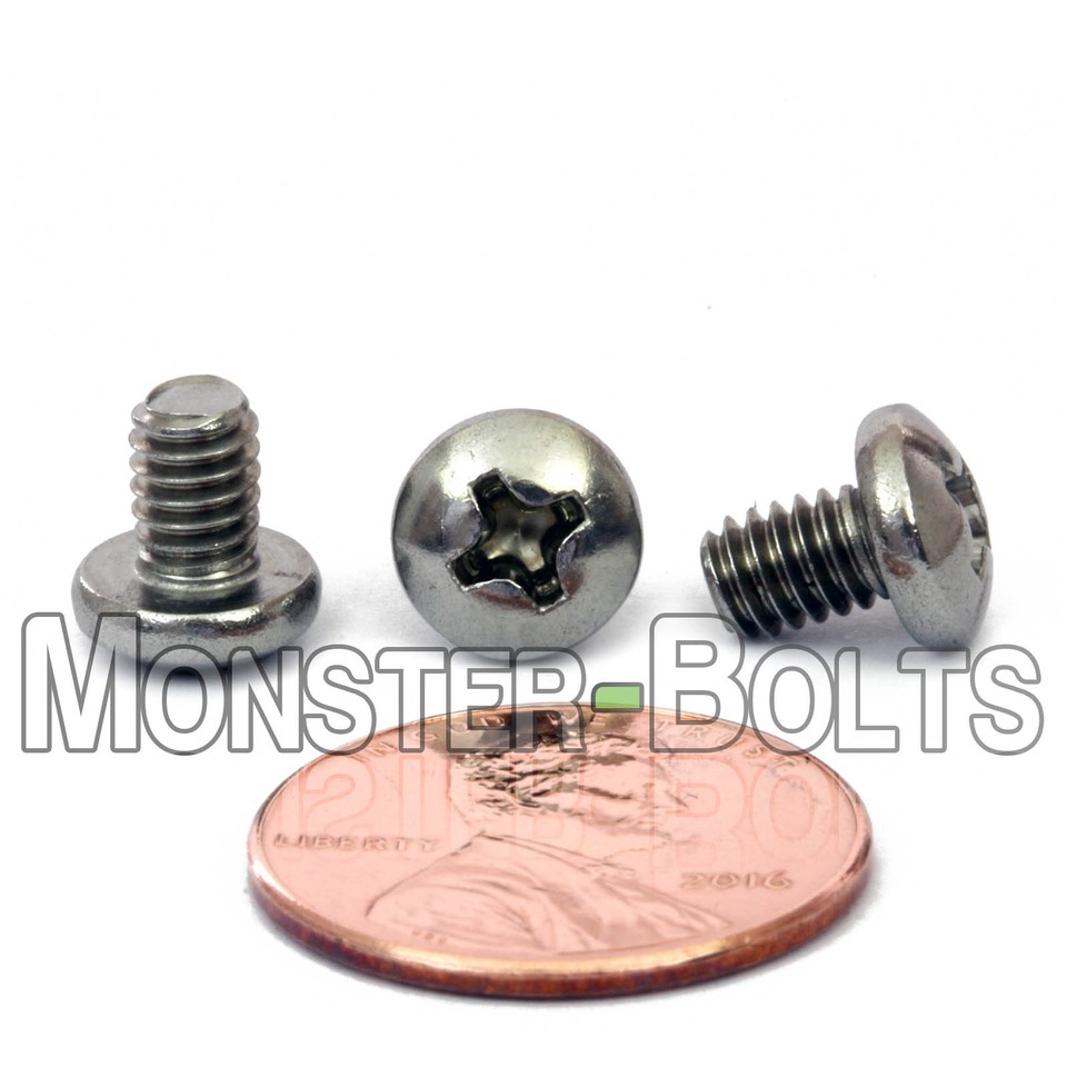 100 Viti Testa Tonda Acciaio Inox 8-32 X 1-1/2 Pollici – Phillips – EZ-Fasteners