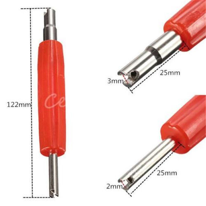 3pcs Dual Schrader Valve Core Remover Installer Changer SOLID HVAC Service Tool - Foto 6