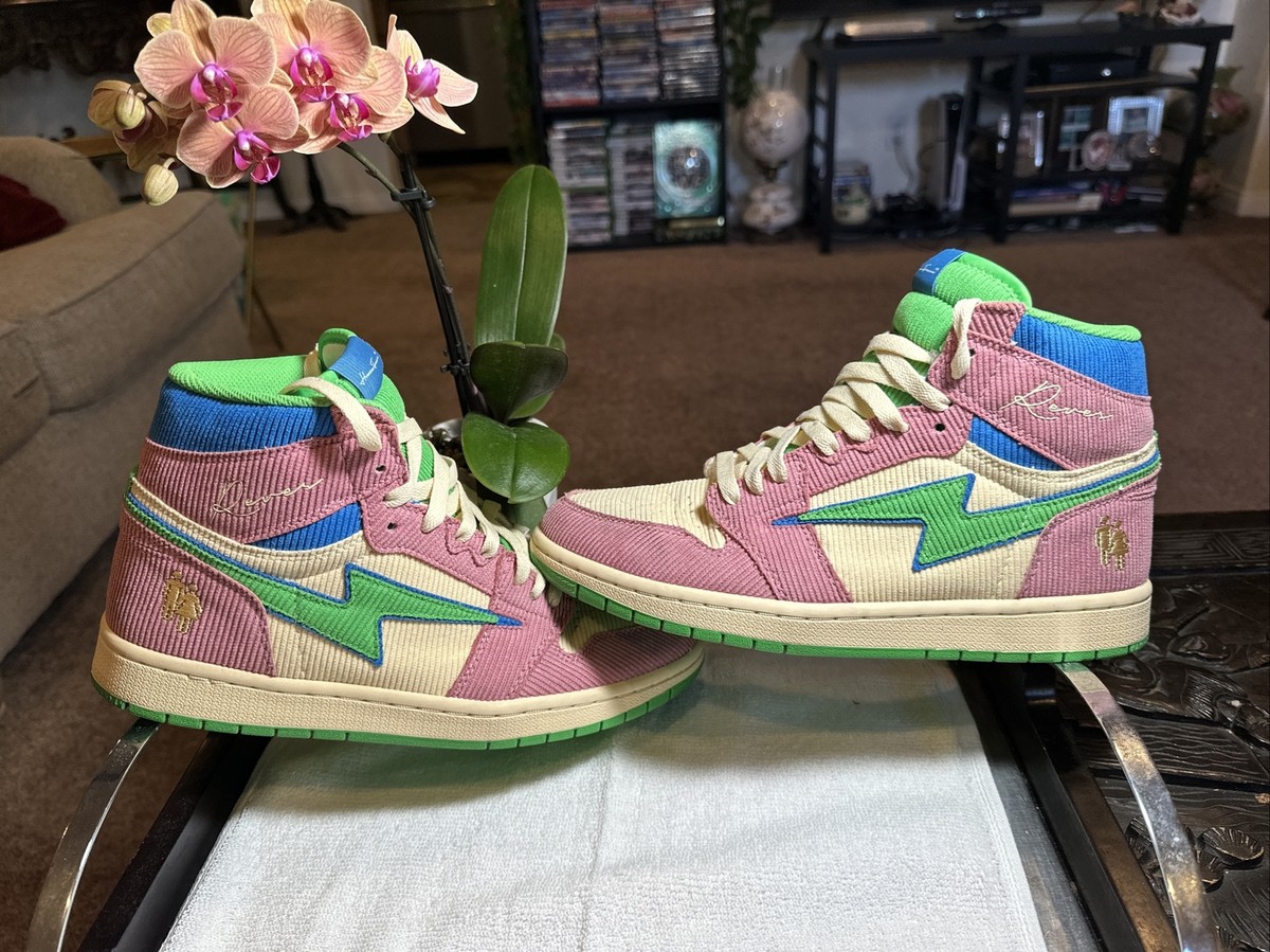 Reves Paris X Air Kool Kiy '85 HI Homme Femme Corduroy Pink Green