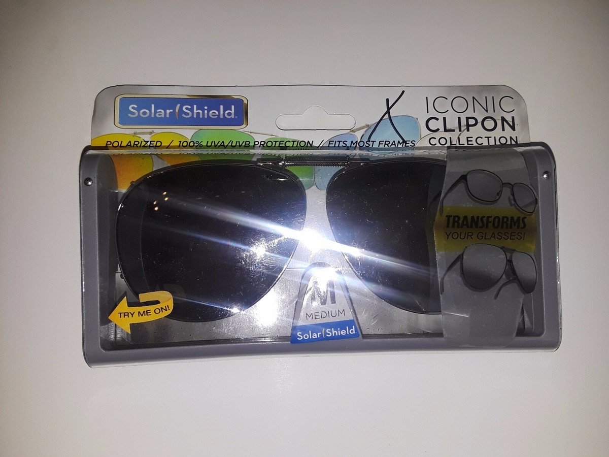 Solar Shield by Foster grant, Iconic Clip-on Sunglasses 100% Polarized ICON  LOOK