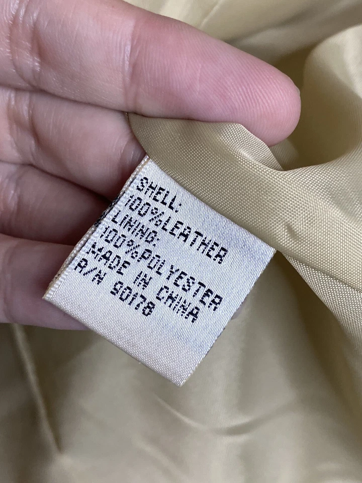 Yvonne La Marie Revue VTG Tan Suede Leather Full Zip Jacket Coral Women's Size M - Image 4 of 4