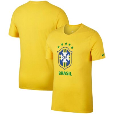 Nike Brazil Gold Evergreen Crest Tee T-Shirt retails $30 Brasil | eBay