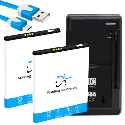 High Quality 2x 2800mAh Battery Charger Cable for ZTE Blade A3 Joy Z5156CC Phone