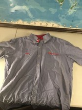 Vintage Budweiser Polo Shirt 80s 90s collared Size L 16.5 half sleeve USA Made