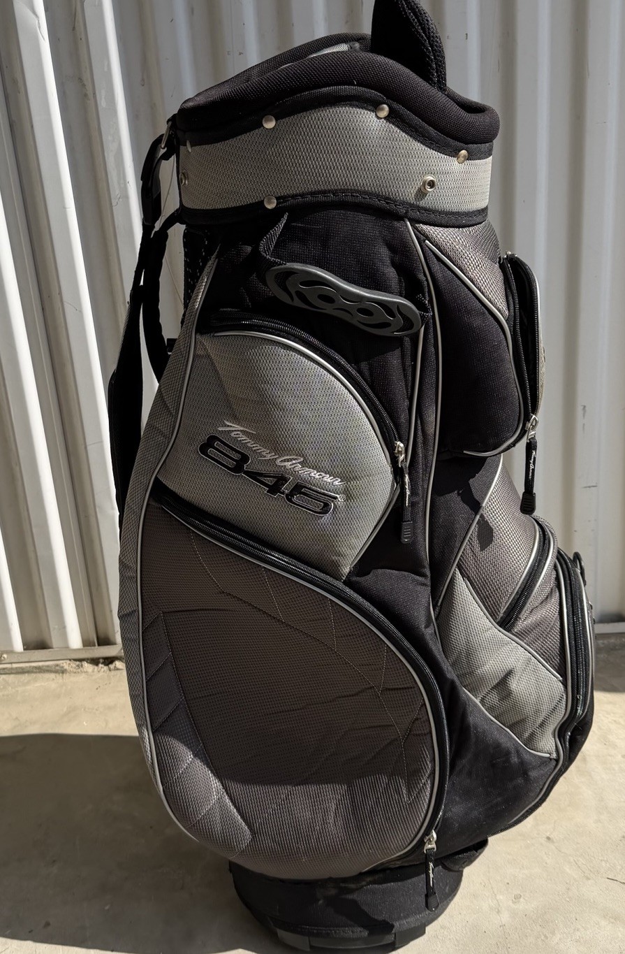 Cart Bag Tommy Armour 845 8 Div Black White Gray