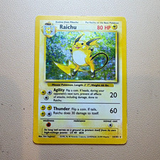 Pokémon TCG Raichu 14/102 Holo Rare EN Base Set HP 80 1999 WOTC on eBay