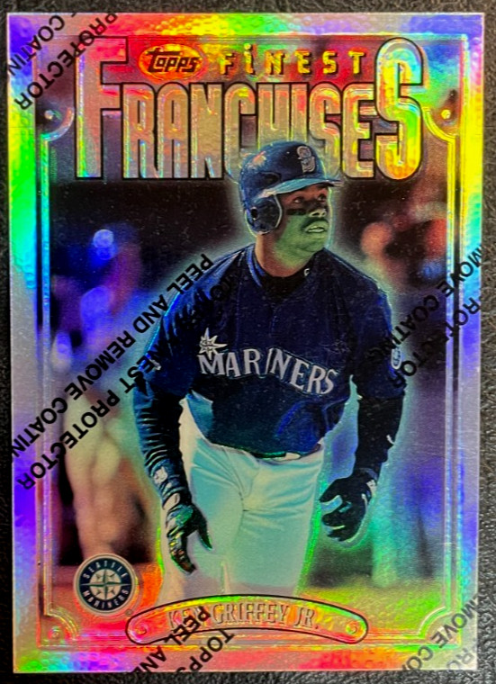 1996 Topps Finest Franchises #305 Ken Griffey Jr Refractor w/ Coating SP M's HOF