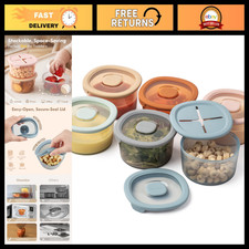 Silicone Snack Containers for Kids - 8oz Baby Food Jars with Airtight Lids - BPA