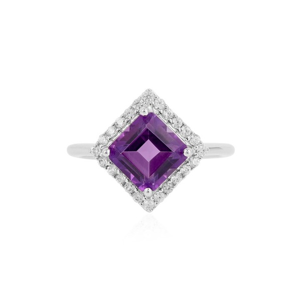Cavill Amethyst Ring 1,72Ct Oktagon Sterlingsilber Platin Schmuck- Echtschmuck-image