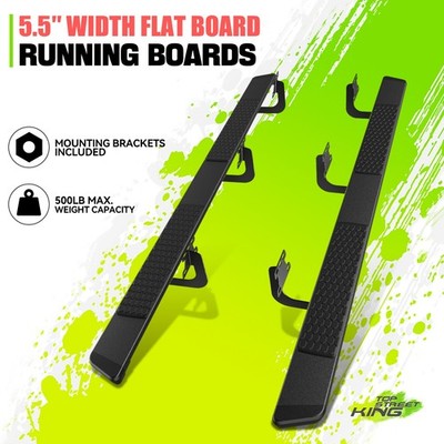 5.5'' Flat Matte Step Nerf Bar Running Boards L+R for Ram 1500 Crew Cab 19-22